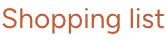 The Shopping list link on the event detail page